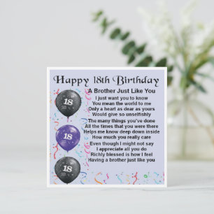 18.ª tarjeta de cumpleaños - Hermano