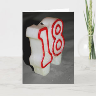 18.ª tarjeta de cumpleaños para velas de cumpleaño