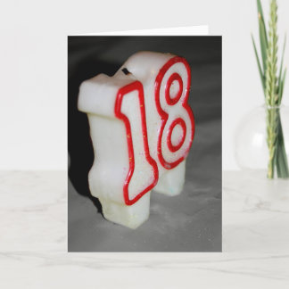 18.ª tarjeta de cumpleaños para velas de cumpleaño