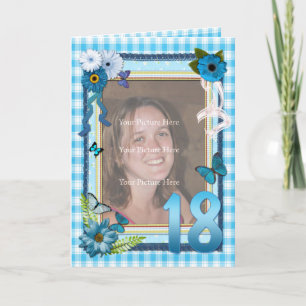 18.ª tarjeta de fotos para un cumpleaños