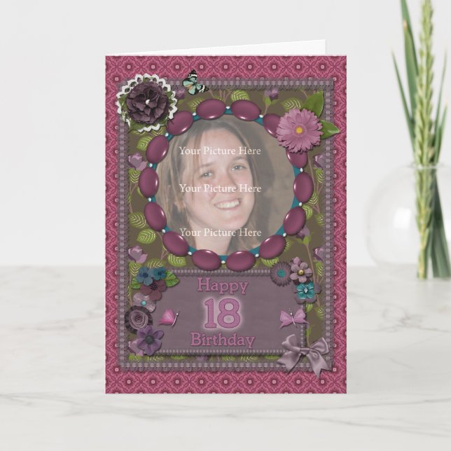 18.ª tarjeta de fotos para un cumpleaños (Anverso)