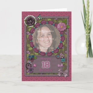 18.ª tarjeta de fotos para un cumpleaños