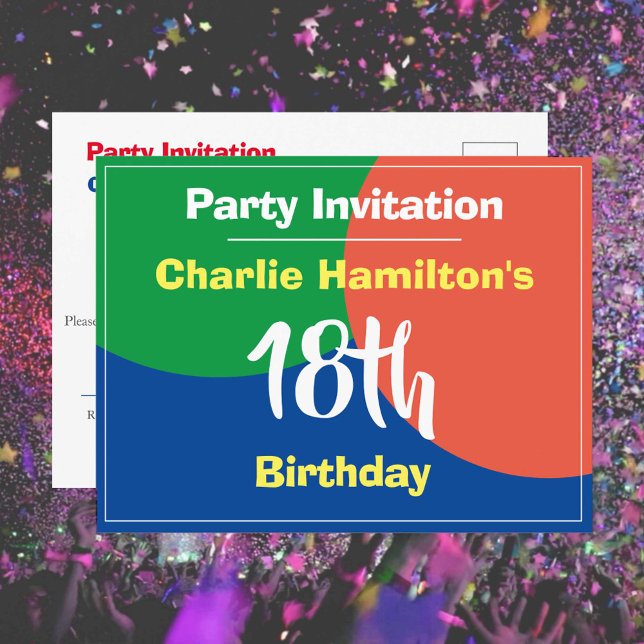 18.ª tarjeta postal de invitación de cumpleaños (Subido por el creador)