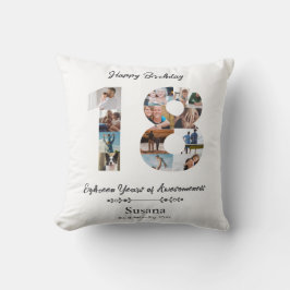 18.º Cojín decorativo de Collage de fotos Personal
