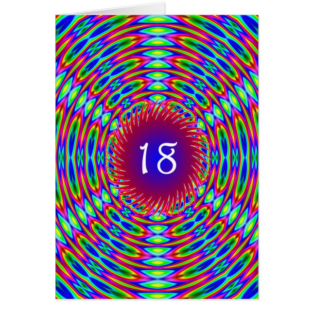 18.º Cumpleaños Resumen Trippy Swirls (Frente)