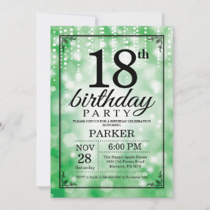 18.º Purpurina Verde por invitación a los cumpleañ
