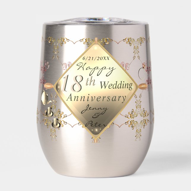 18° aniversario de Boda ocular de gato (Frente)