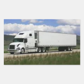 18 Camión de mercancías en ruedas en un pegatina