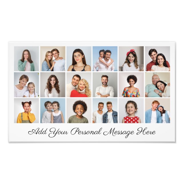 18 Collage de fotos Añadir Un Saludo Foto Ampliaci (Frente)