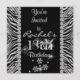 18 cumpleaños con INVITACIÓN DE DISEÑO ANIMAL