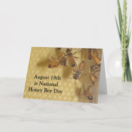 18 de Agosto Tarjeta Nacional del Día de la Abeja