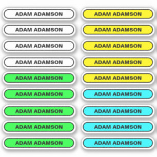 18 Etiquetas con nombre completo - Pegatinas escol