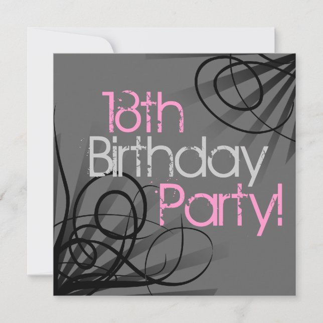 18 invitaciones para fiestas de cumpleaños (Anverso)