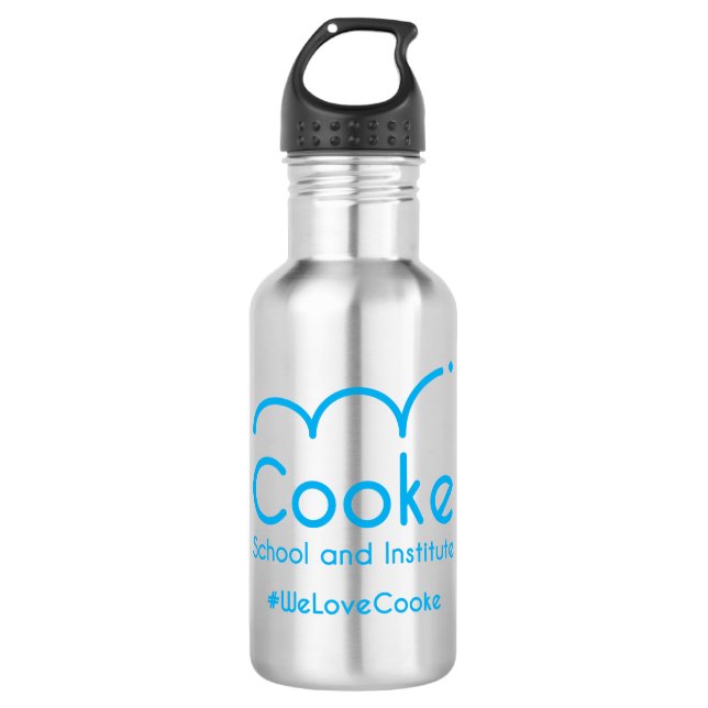 18 o botella de agua de 24oz Cooke, plata (Anverso)