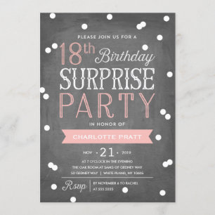 18a. Invitación a una fiesta sorpresa en Confetti