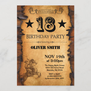 18a. Invitación al cumpleaños occidental