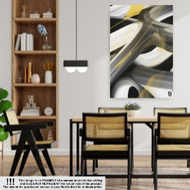 18x24" Tendencia Resumen de lienzo de arte Oro bla