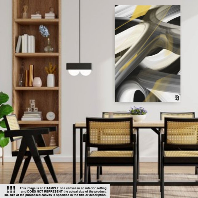 18x24" Tendencia Resumen de lienzo de arte Oro bla (Subido por el creador)