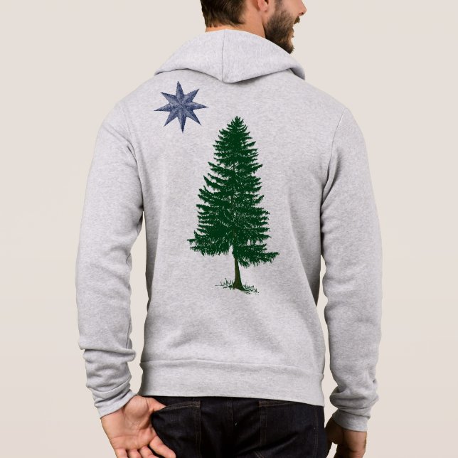 1901 bandera de Maine - sudadera con capucha de la (Reverso)