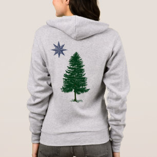 1901 bandera de Maine - sudadera con capucha de la