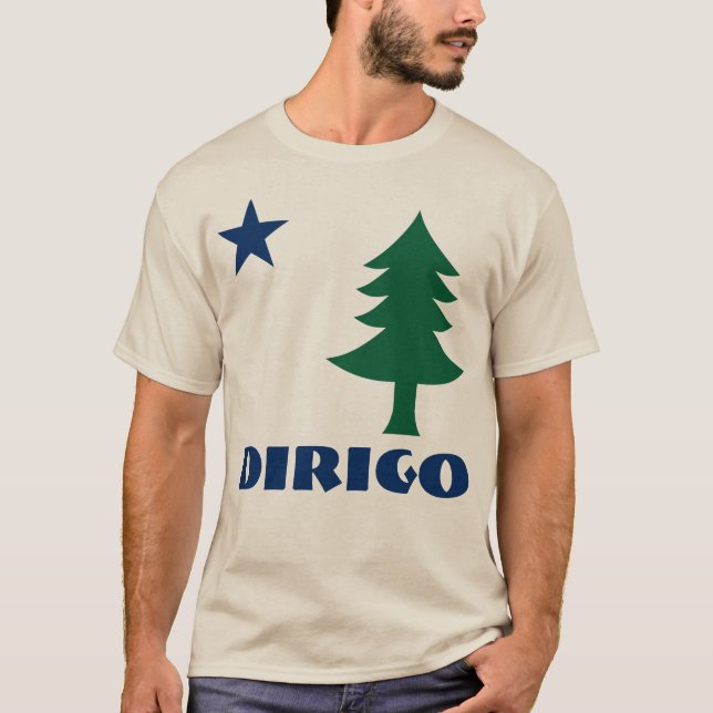 1901 camiseta de la bandera de Maine - edición de (Anverso)