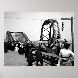 1901 Impresión de montaña rusa de rodillos de bucl
