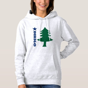 1901 sudadera con capucha de la bandera de Maine -