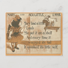 1905 Vintage Mary y su tarjeta postal de rima de c