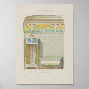 1910 Desaint Sala de Baños Moderna Arte