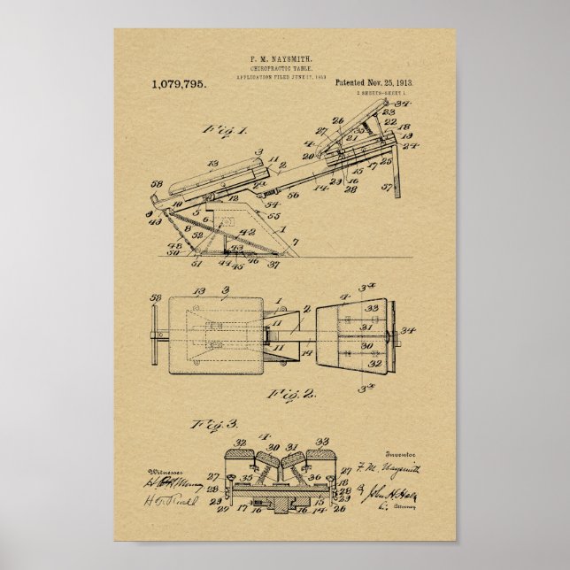 1913 Impresión del arte de la patente de la tabla  (Frente)