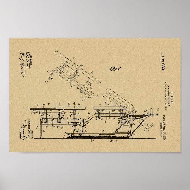 1916 Impresión del arte de la patentabilidad de la (Frente)