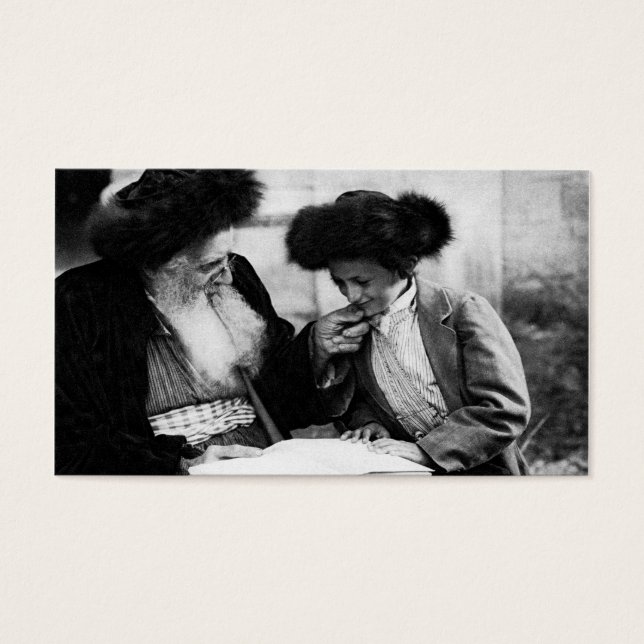 1920 Estudiando la Torá, negro + blanco (Frente)