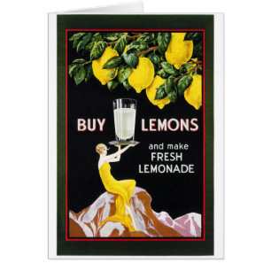 1920 Vintage Grocery Lemonade Poster Restaurado