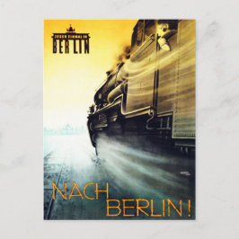 1926 Ir a Berlín Alemania Poster postal de viaje
