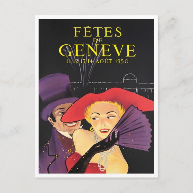 1950 Ginebra Suiza Viaje con tarjeta postal (Anverso)