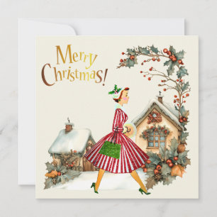 1950 Navidad Dama Vintage