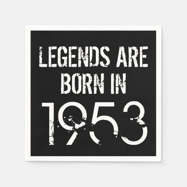 1953 70ª servilleta de papel de cumpleaños (Anverso)