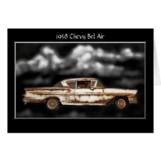 1958 Chevy Bel Air, chatarra, coche clásico, oxida