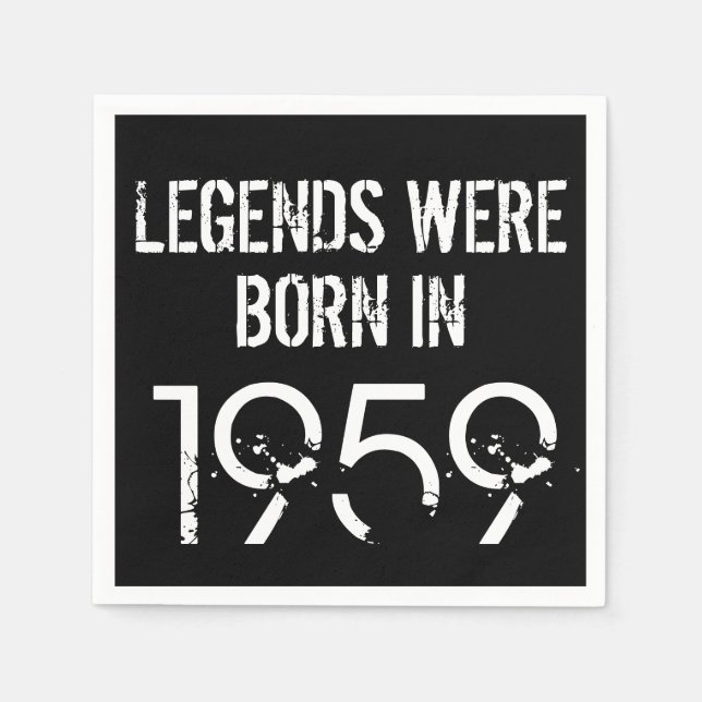 1959 60ª servilleta de papel de cumpleaños (Anverso)