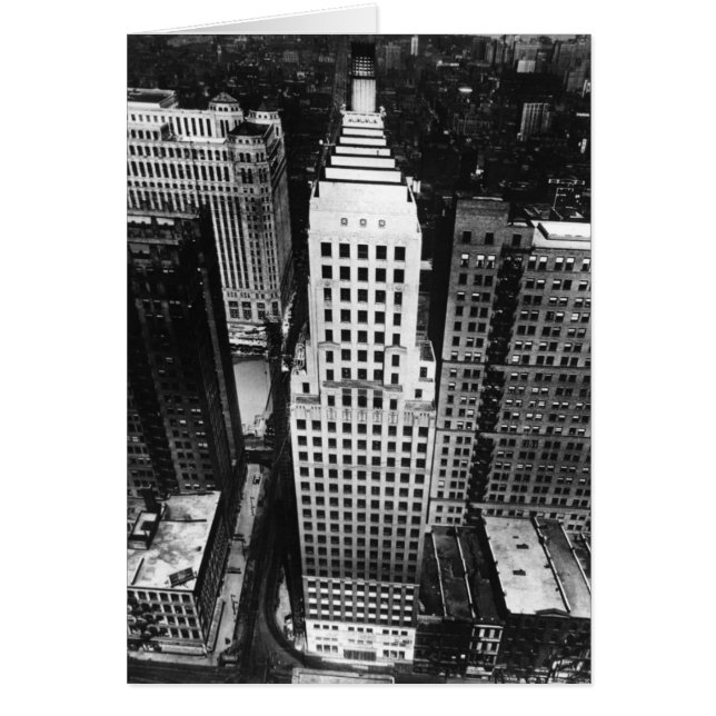 1960: Vista aérea de un rascacielos de Chicago (Frente)