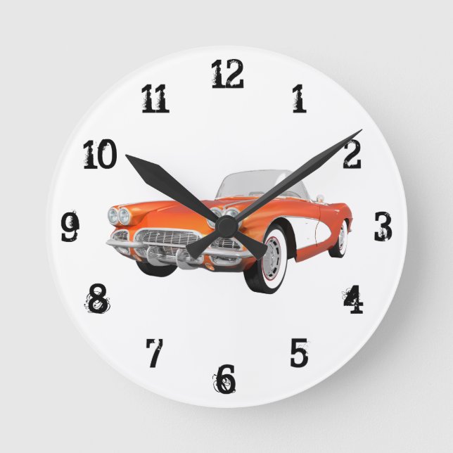 1961 Corvette: Reloj de pared (Anverso)