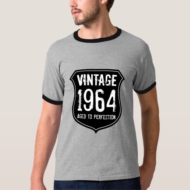 1964 envejecido cumpleaños de la camiseta el | de (Anverso)