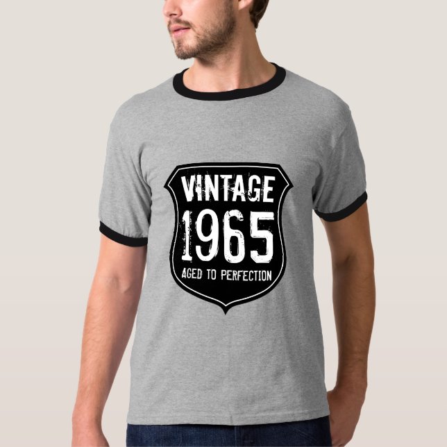 1965 envejecido cumpleaños de la camiseta el | de (Anverso)