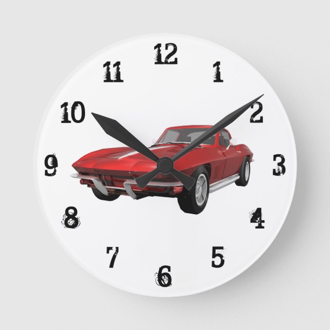 1967 Corvette: reloj de pared (Anverso)