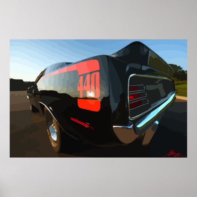 1970 Plymouth 'Cuda 440 Poster De Prensa De Arte ( (Frente)
