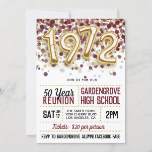 1972 Invitación a la Reunión de la Escuela Secunda