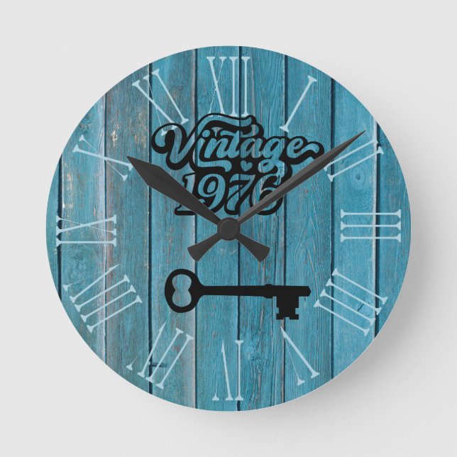 1976 Reloj de pared acrílico vintage (Anverso)