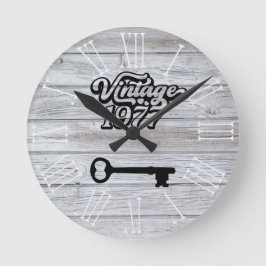 1977 Reloj de pared acrílico vintage