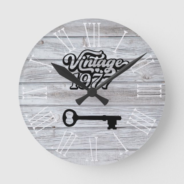 1977 Reloj de pared acrílico vintage (Anverso)