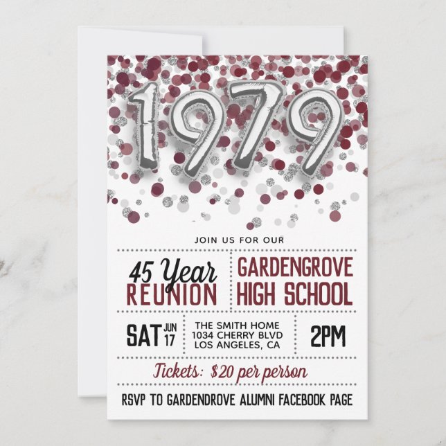 1979 Invitación a la Reunión de la Escuela Secunda (Anverso)